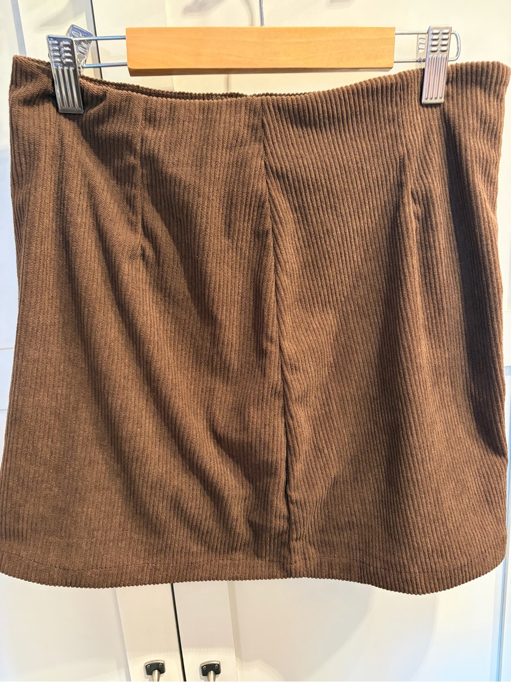 Brown Ribbed Mini Skort - Picture 4 of 5